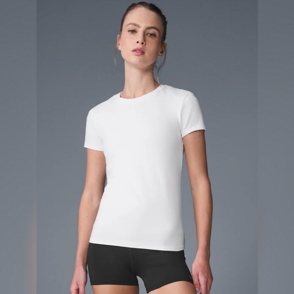 Alo Alosoft Finesse Tee White Size Large